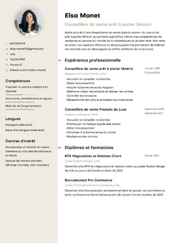 Modèle de CV Castor