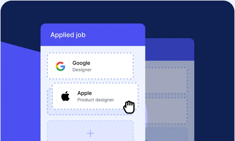 A MakeMyCV job tracker board with application stages