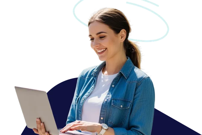 A person checking their resume score with MakeMyCV
