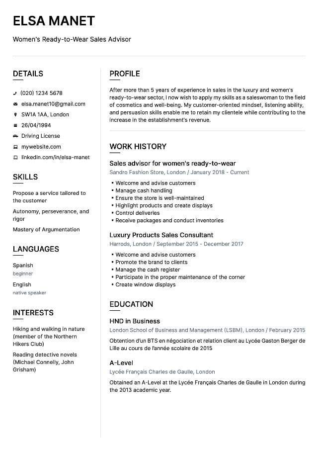 CV