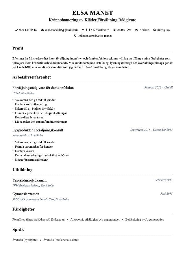 CV